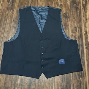 NWT Gioberti Men's Navy Vest 6XL Formal Dress Wedding Suit Waistcoat